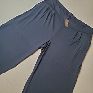 J. Jill Womens Size 3X NWT Wearever Pleated Cropped Wide Leg Pant Pull On Blue